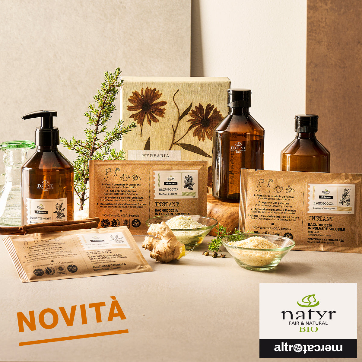 Bagnodoccia in polvere solubile zenzero e lemongrass - bio | 25 gr