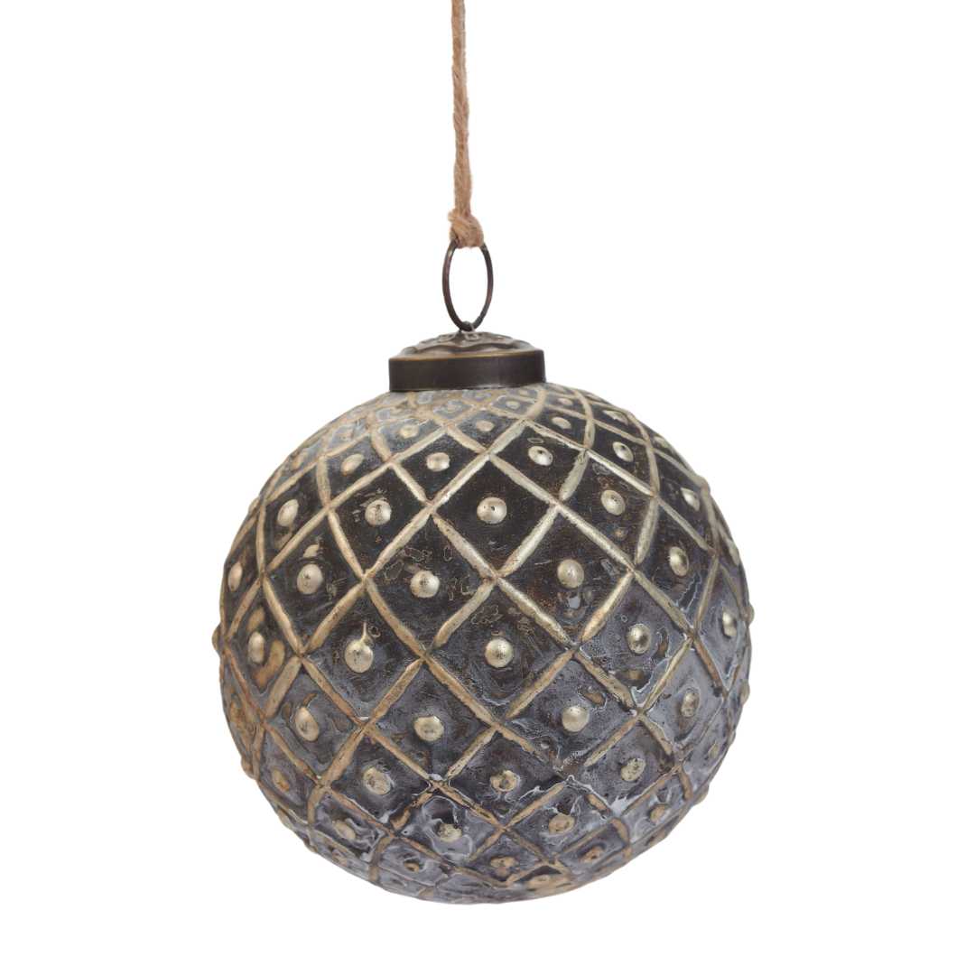 Sfera Antique rombi e punti vetro