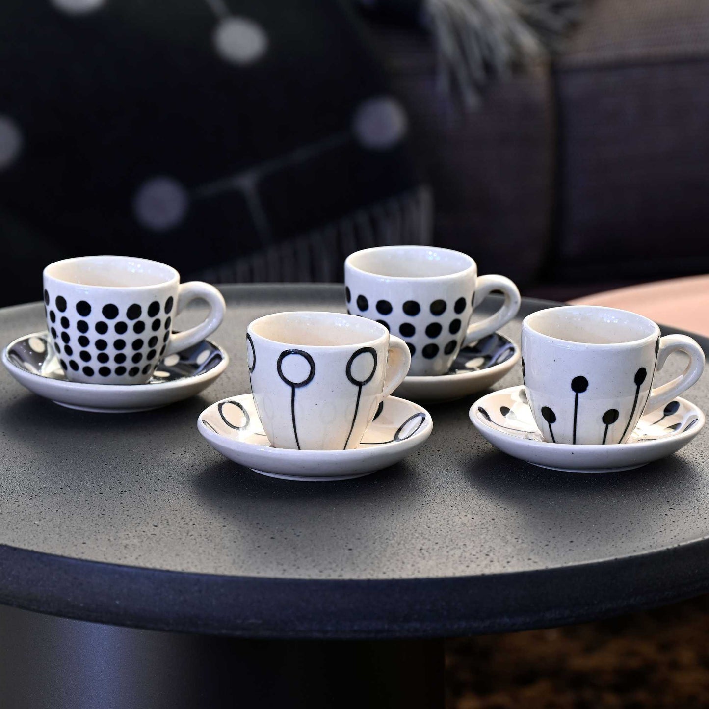 Coppia di tazzine Pallini Neri