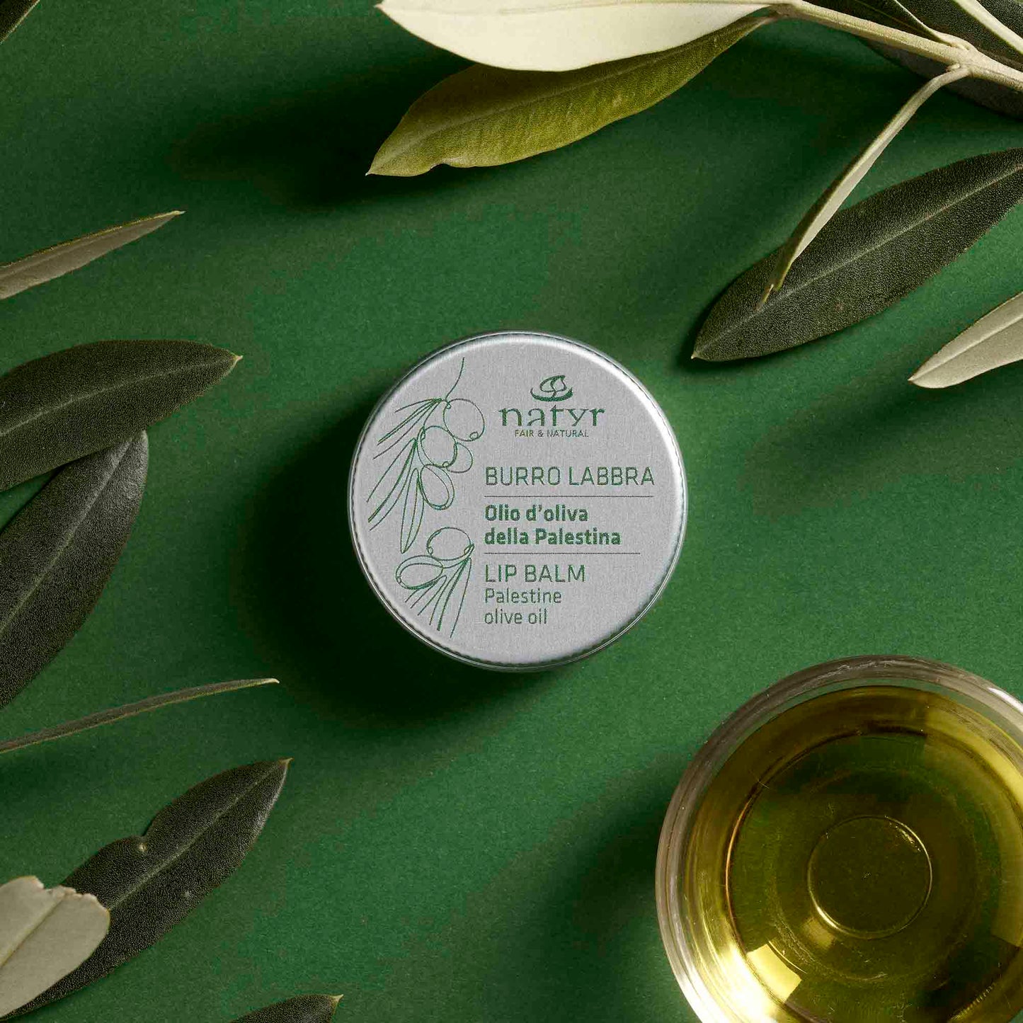 Burro labbra emolliente con olio d'oliva della Palestina | 15 ml