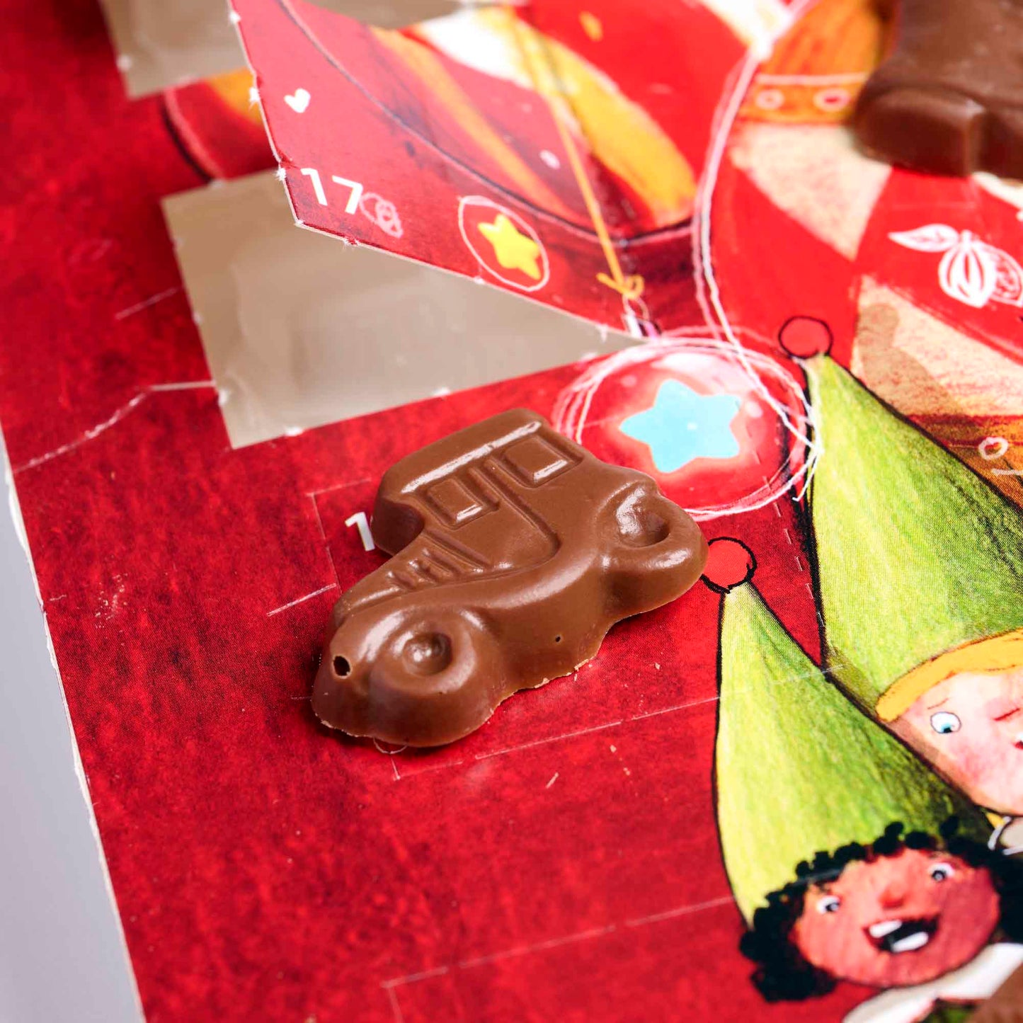 Calendario dell'avvento con cioccolato al latte - bio | 75 gr.