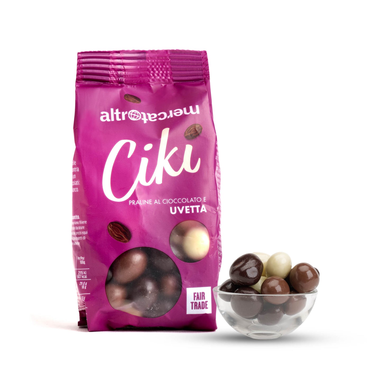Ciki praline di uvetta ricoperta al cioccolato | 100 g