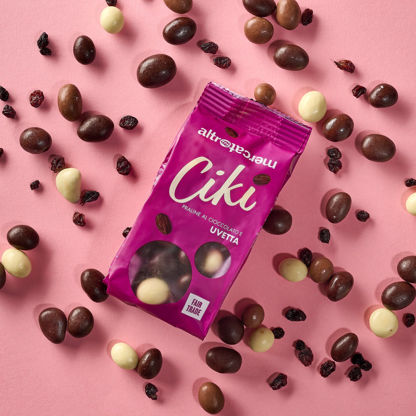 Ciki praline di uvetta ricoperta al cioccolato | 100 g