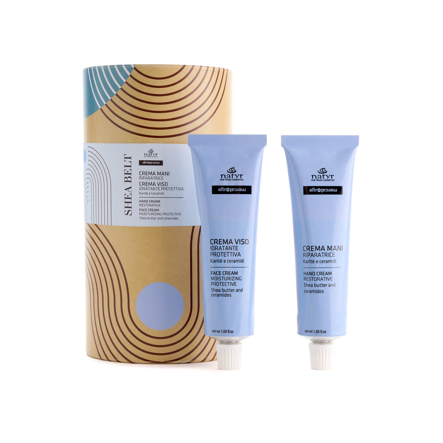 Cofanetto viso e mani Shea Belt karité e ceramidi | 50+50 ml