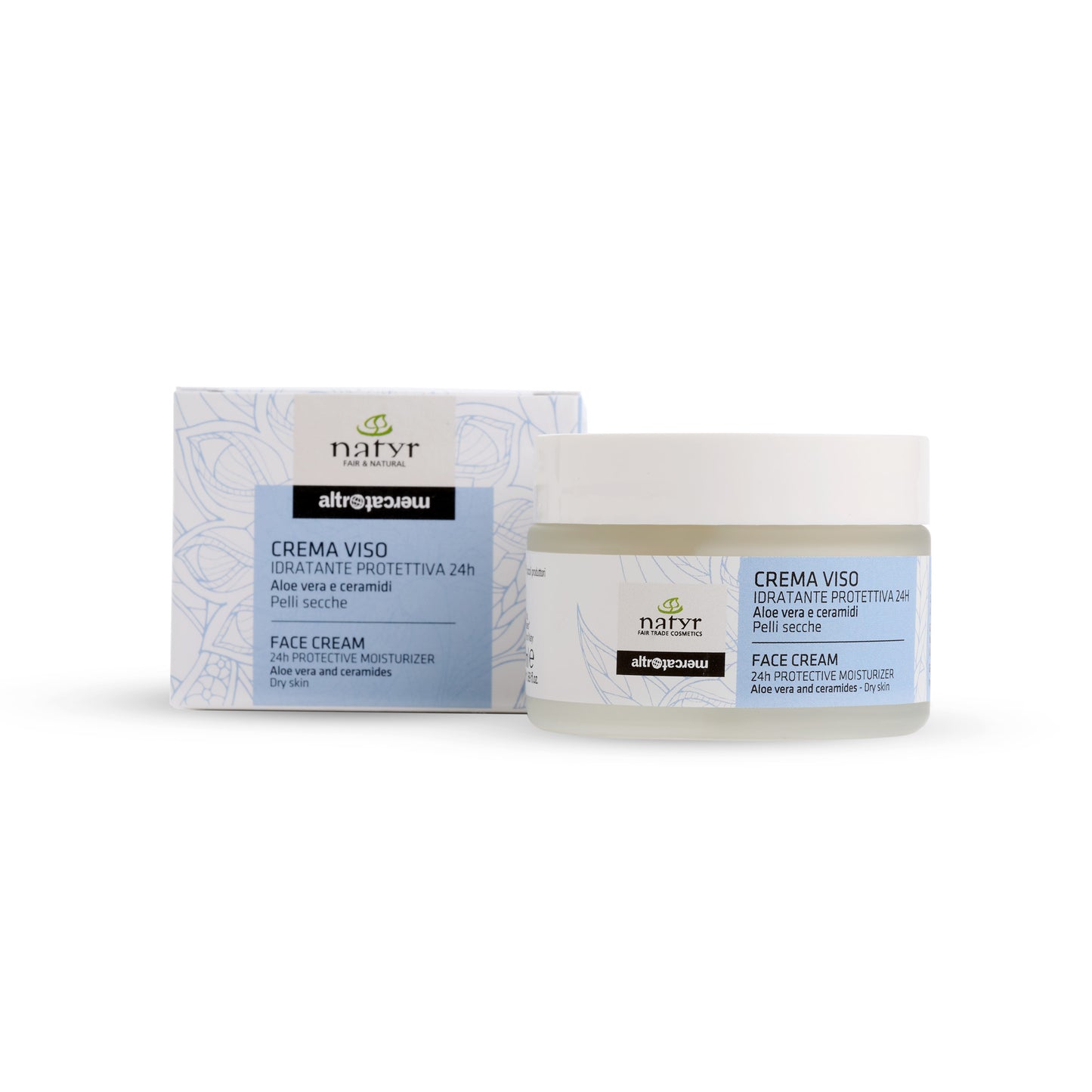 Crema viso idratante 24h aloe vera e ceramidi | 50 ml