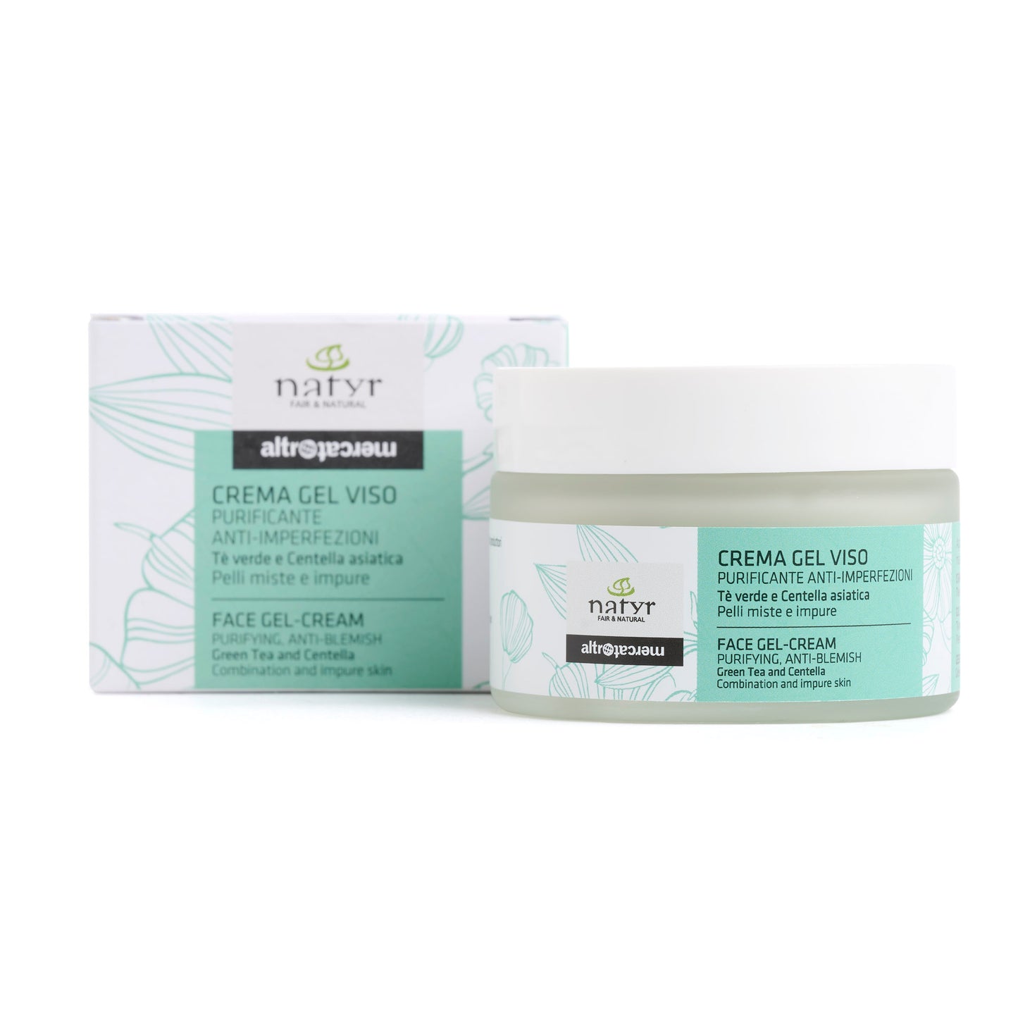 Crema gel viso idratante purificante anti imperfezioni - bio | 50 ml