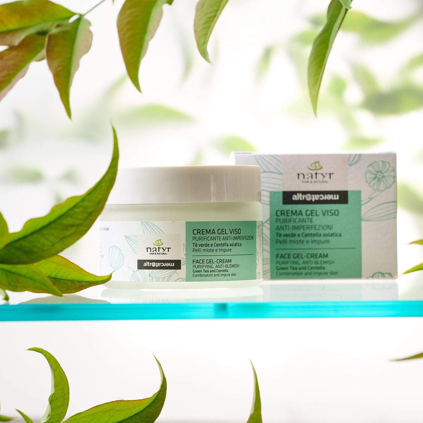 Crema gel viso idratante purificante anti imperfezioni - bio | 50 ml