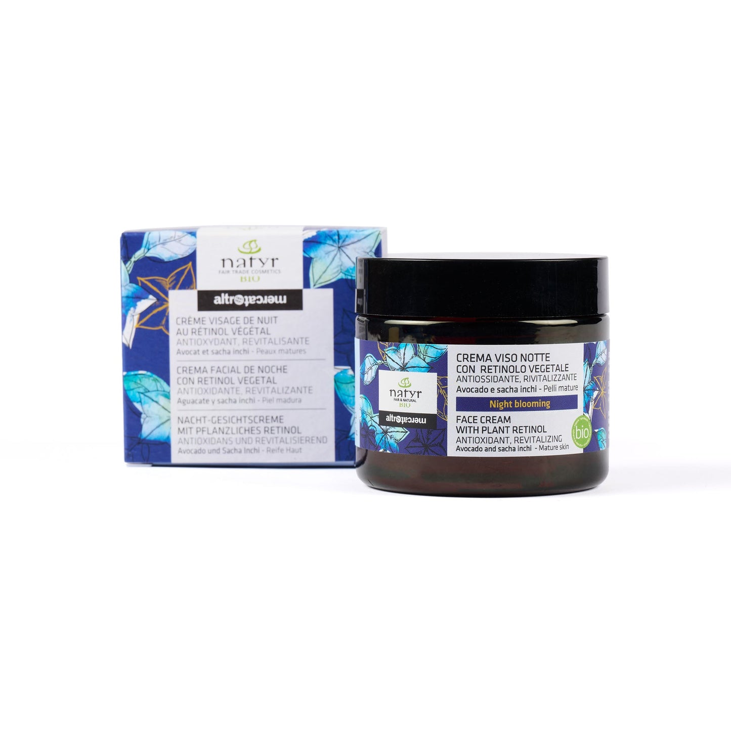 Crema viso notte con retinolo vegetale antiossidante rivitalizzante - bio | 50 ml