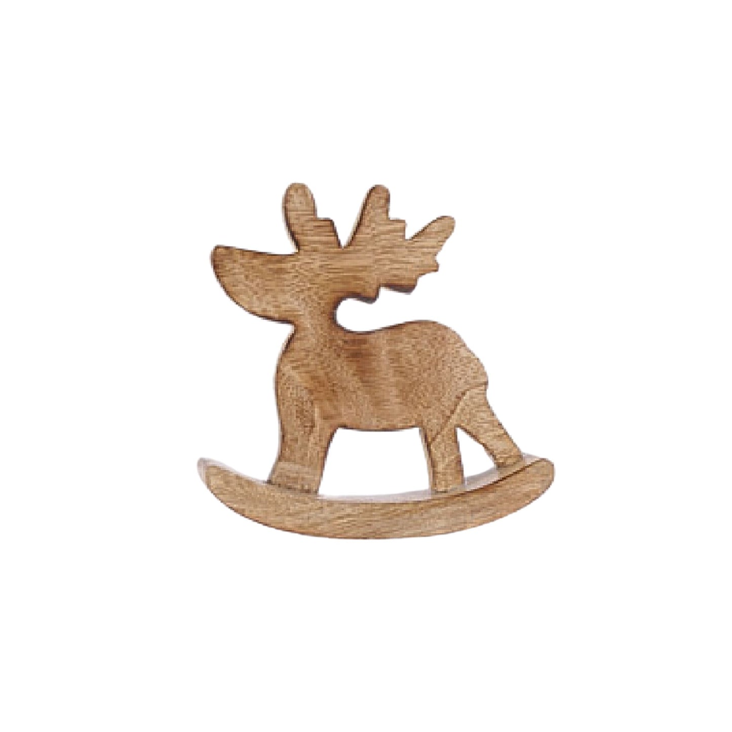 Decorazione renna dondolo legno