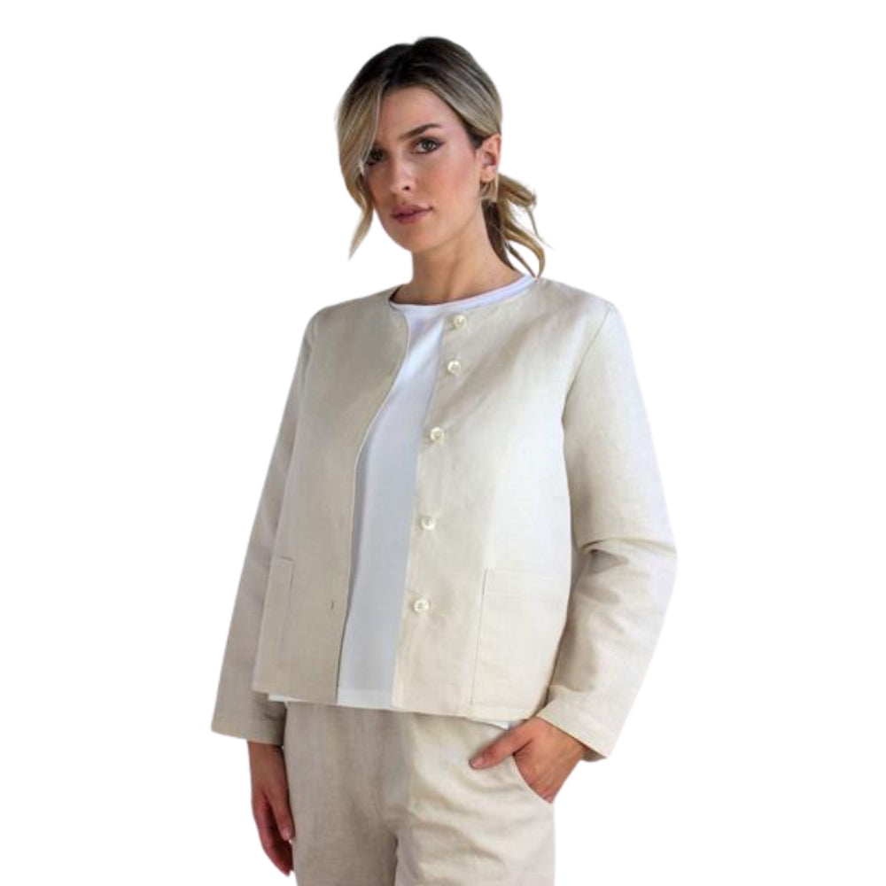 Giacca Citrus lino e cotone
