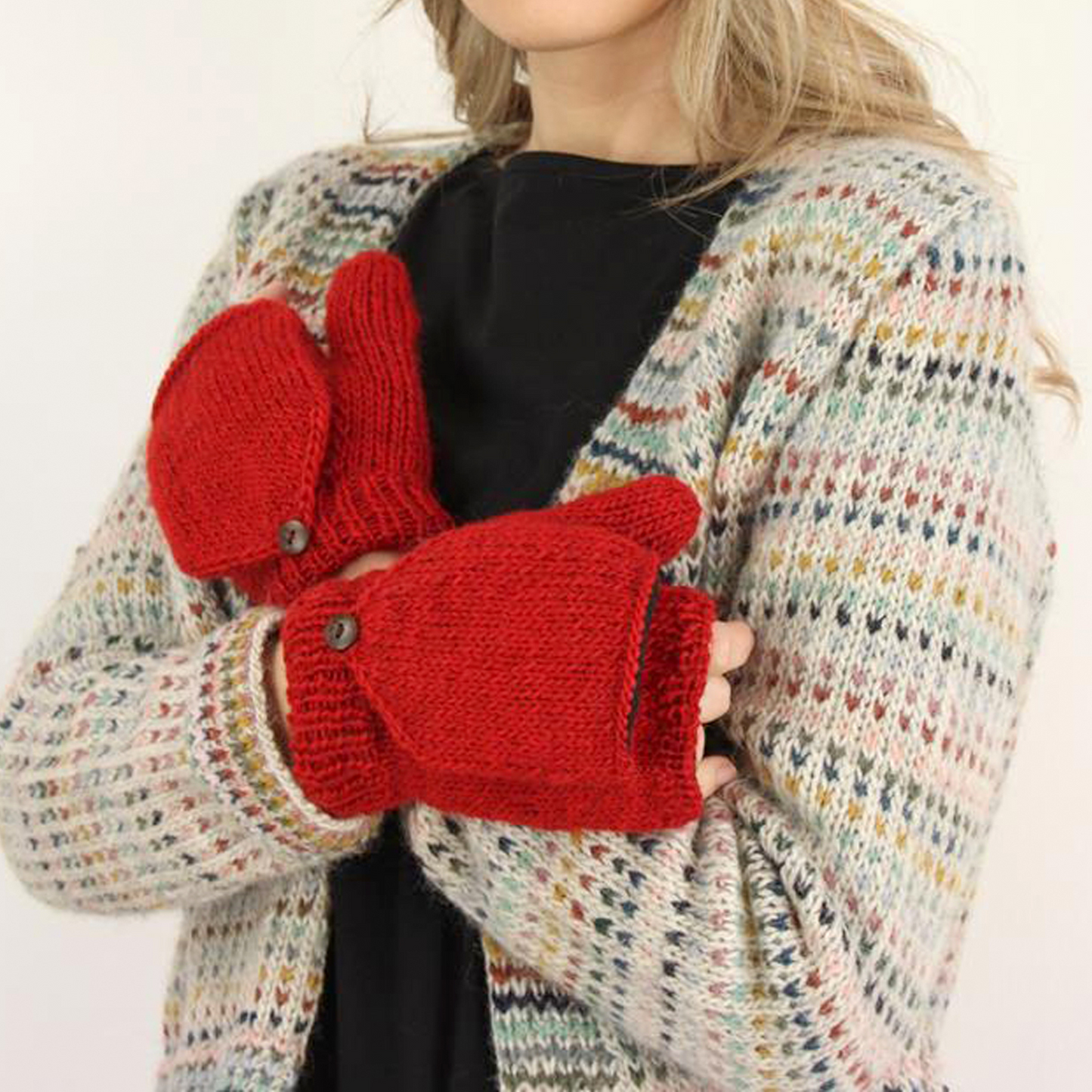 Guanti Menta lana interno felpato