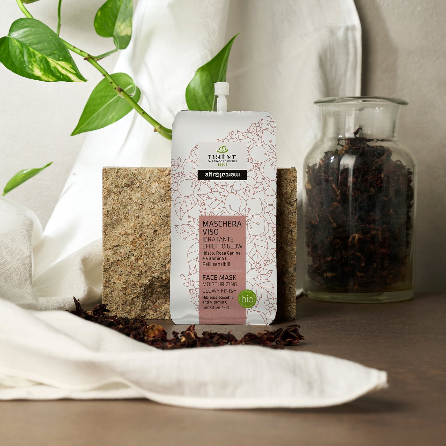 Maschera viso idratante effetto glow - bio | 20 ml