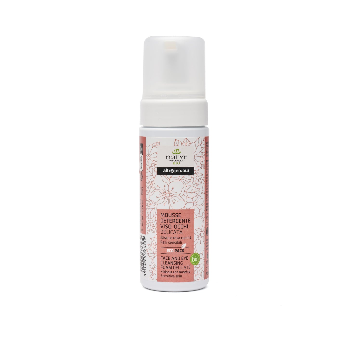 Mousse detergente viso occhi delicata - bio | 150 ml