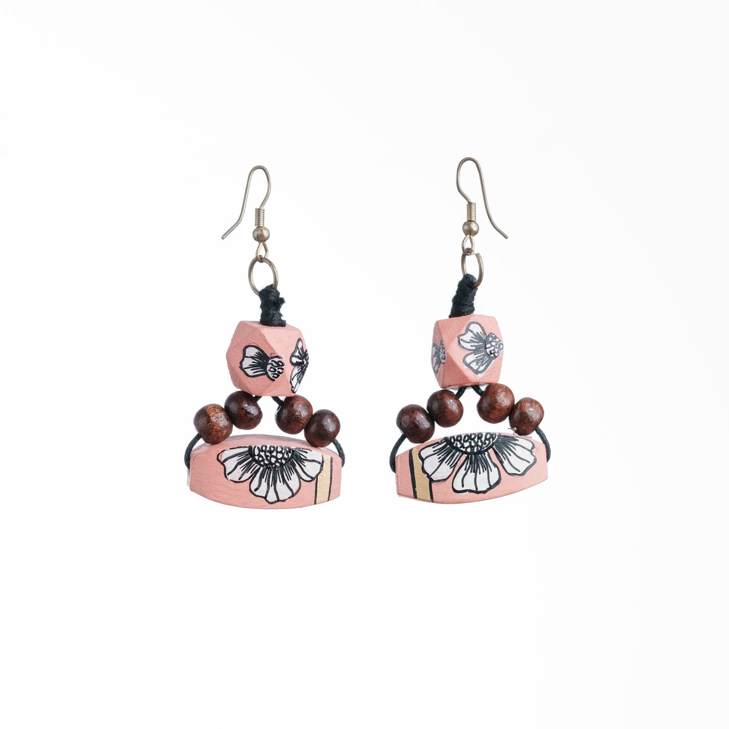 Orecchini Ibisco legno