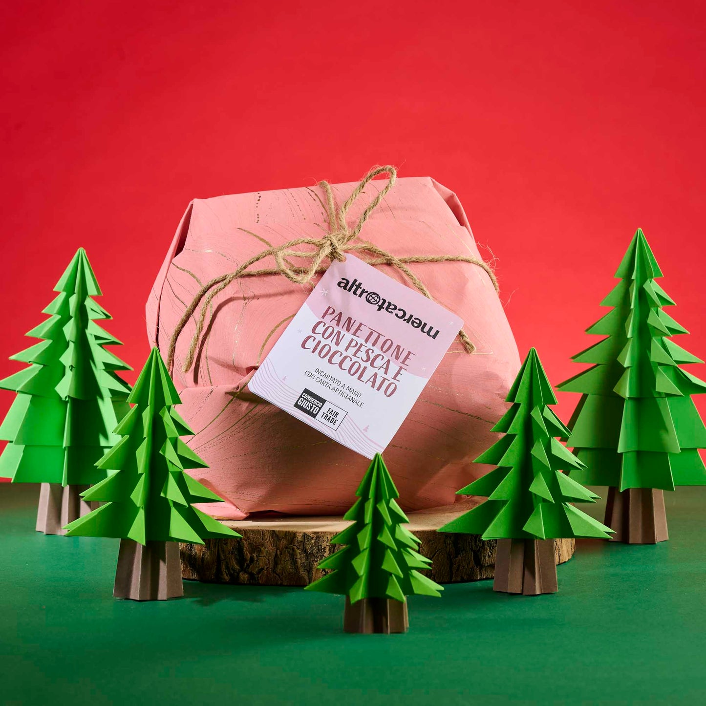 Panettone alla pesca con gocce di cioccolato | 750 gr