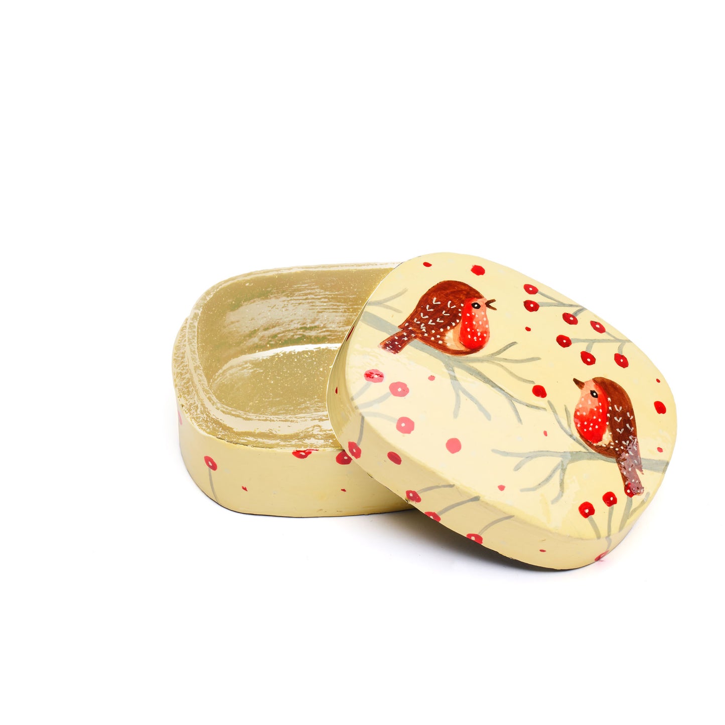 Scatolina Pettirosso cartapesta