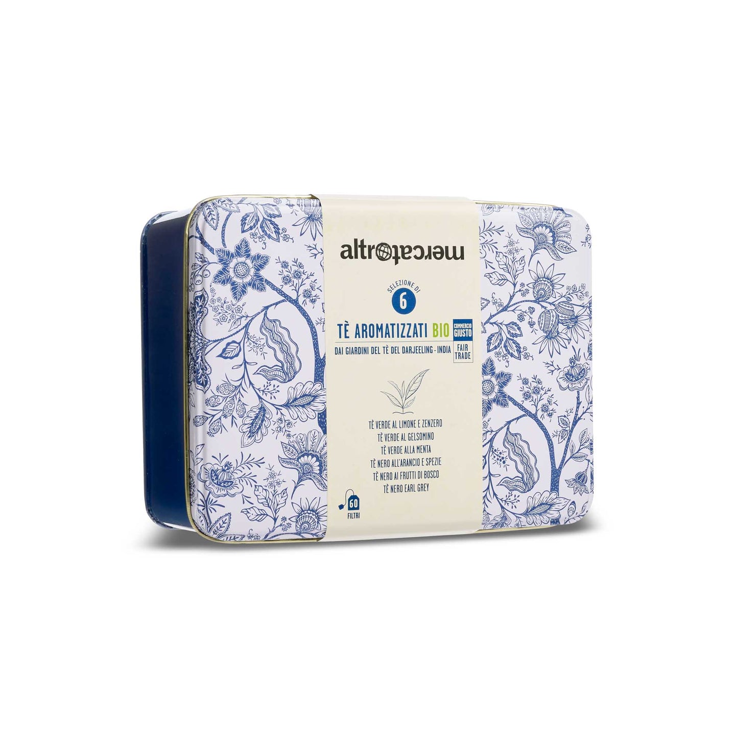 Tè aromatizzati in scatola di latta | 60 filtri x 2 g