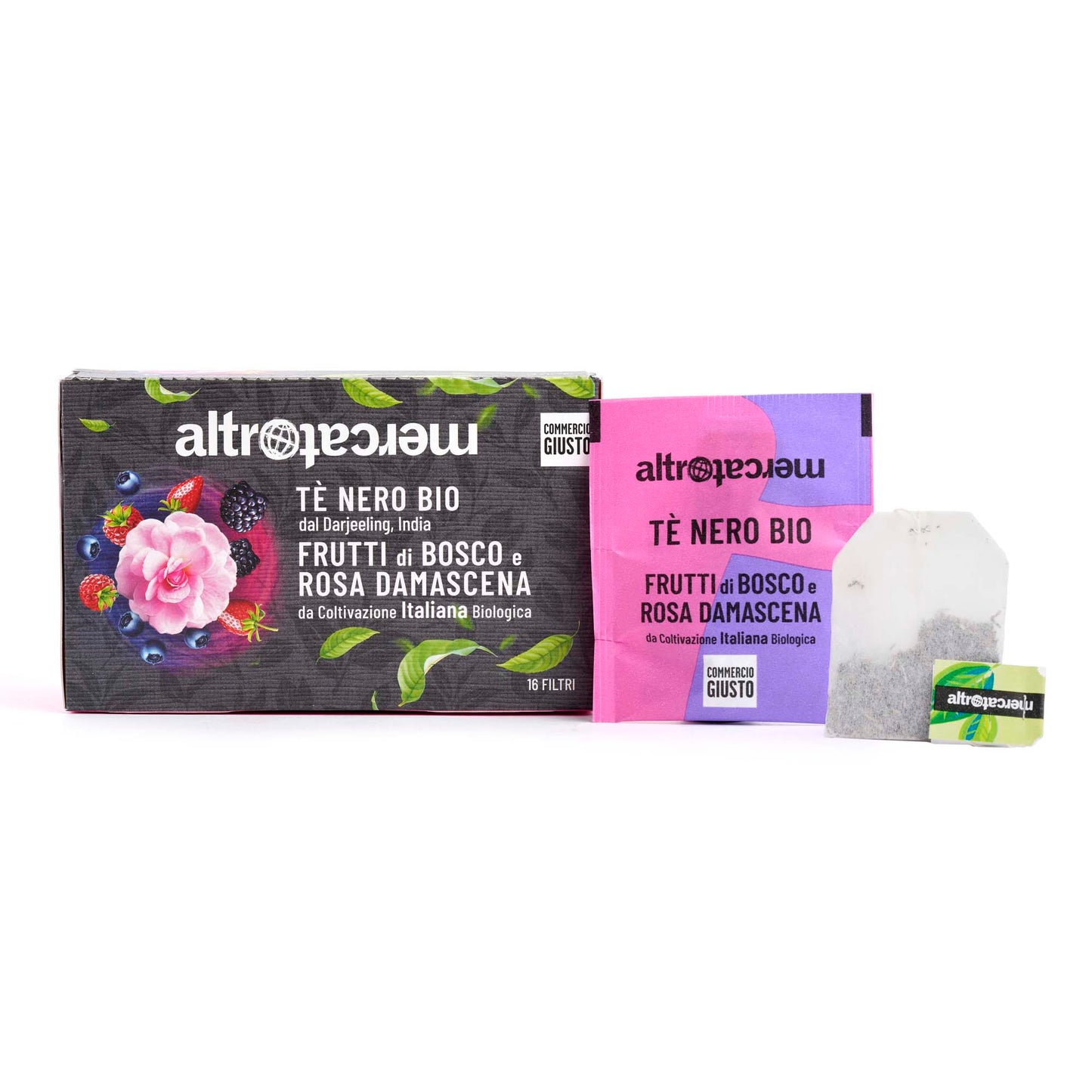 Tè nero Darjeeling frutti di bosco e rosa damascena - bio | 16 filtri