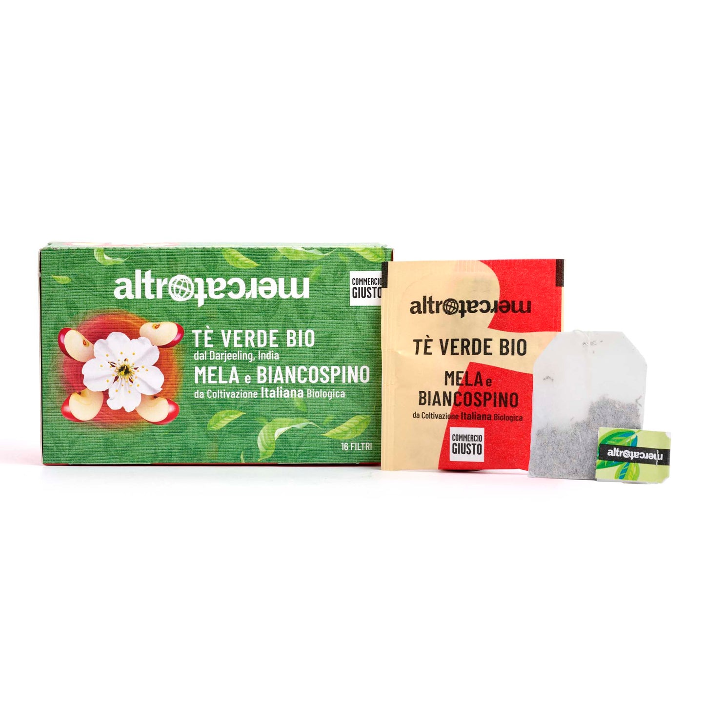 Tè verde Darjeeling mela e biancospino - bio | 16 filtri