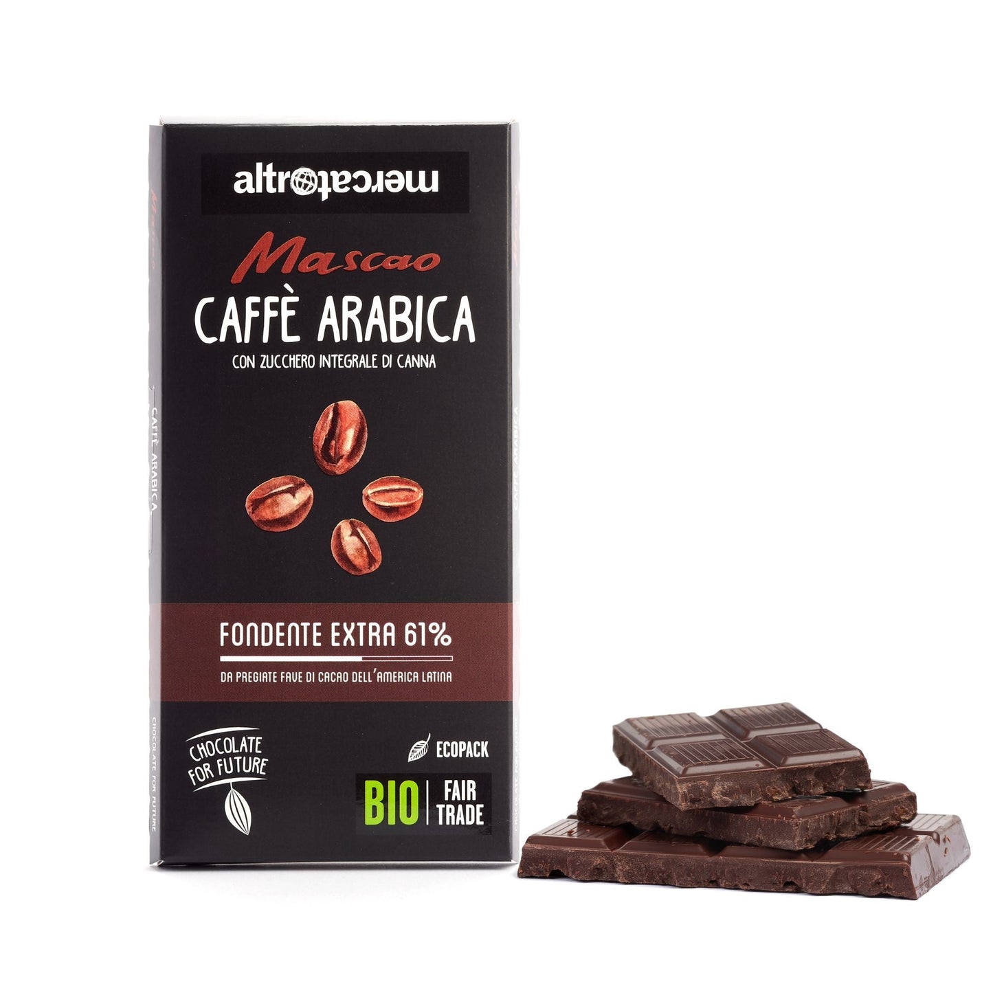 Cioccolato Mascao fondente extra al caffè arabica - bio | 80 g