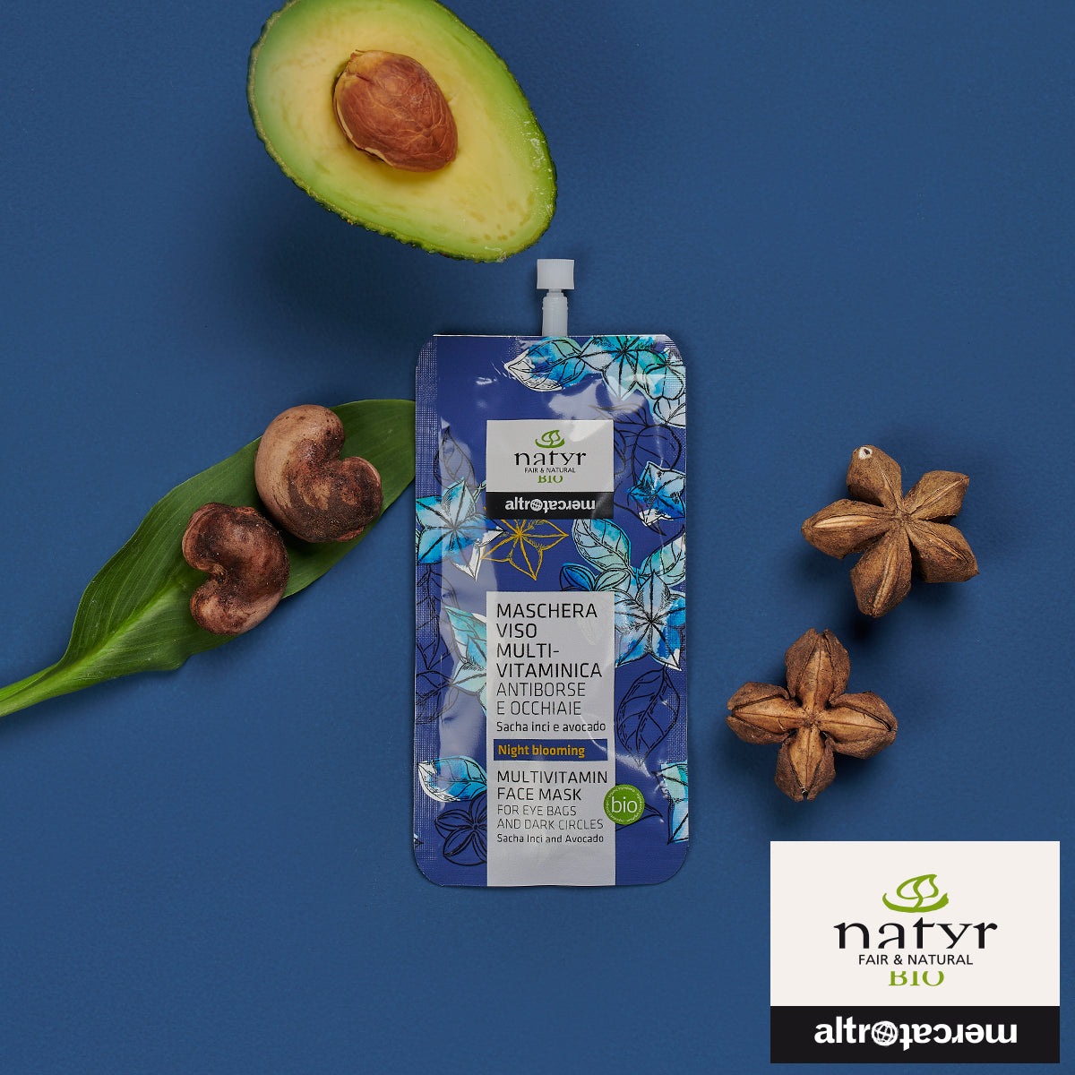 Maschera viso multi vitaminica anti borse e occhiaie - bio | 20 ml