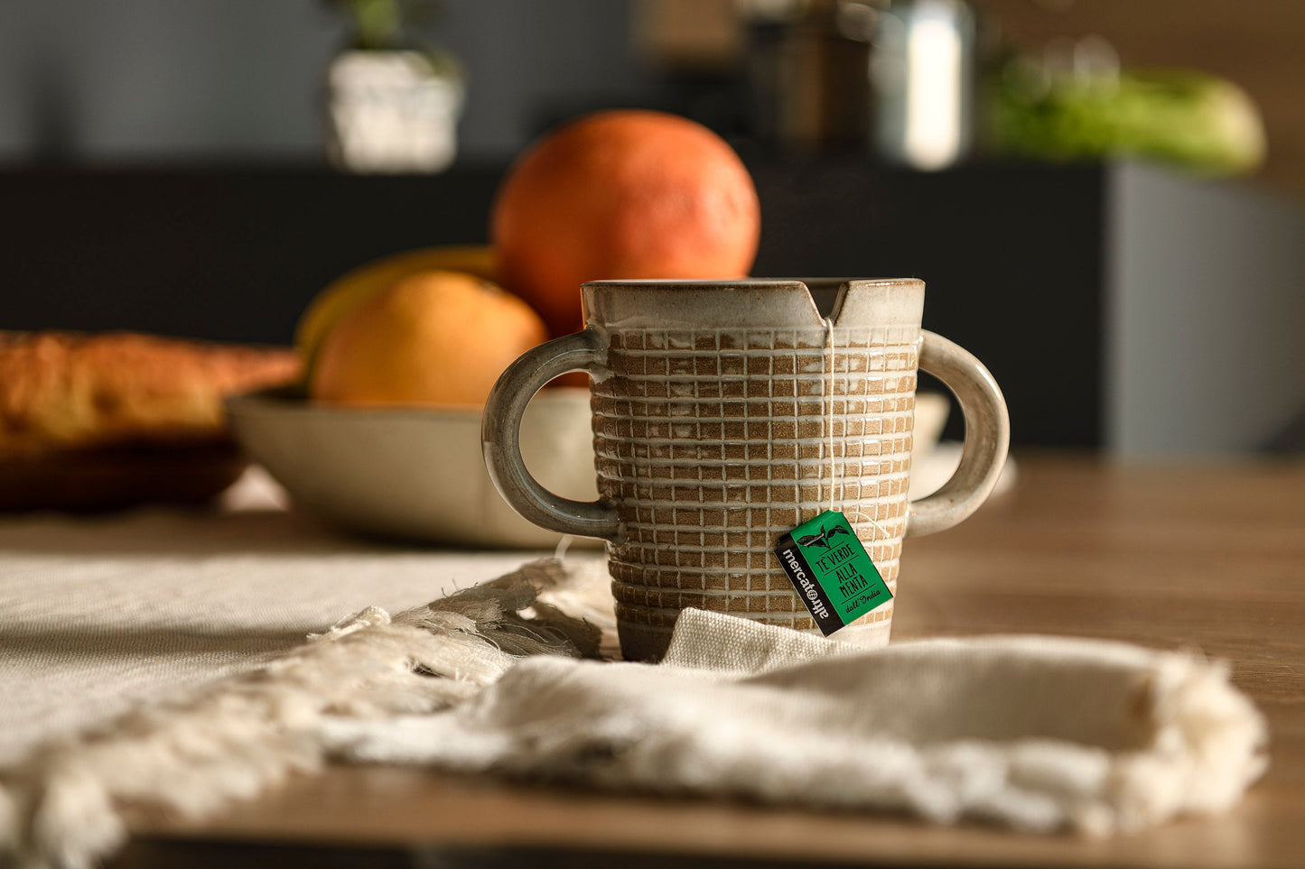 Mug Texture doppio manico ceramica