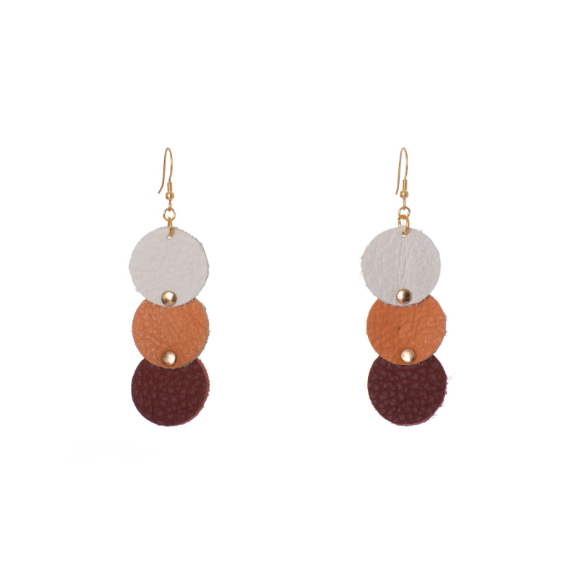 Orecchini Pecan pelle
