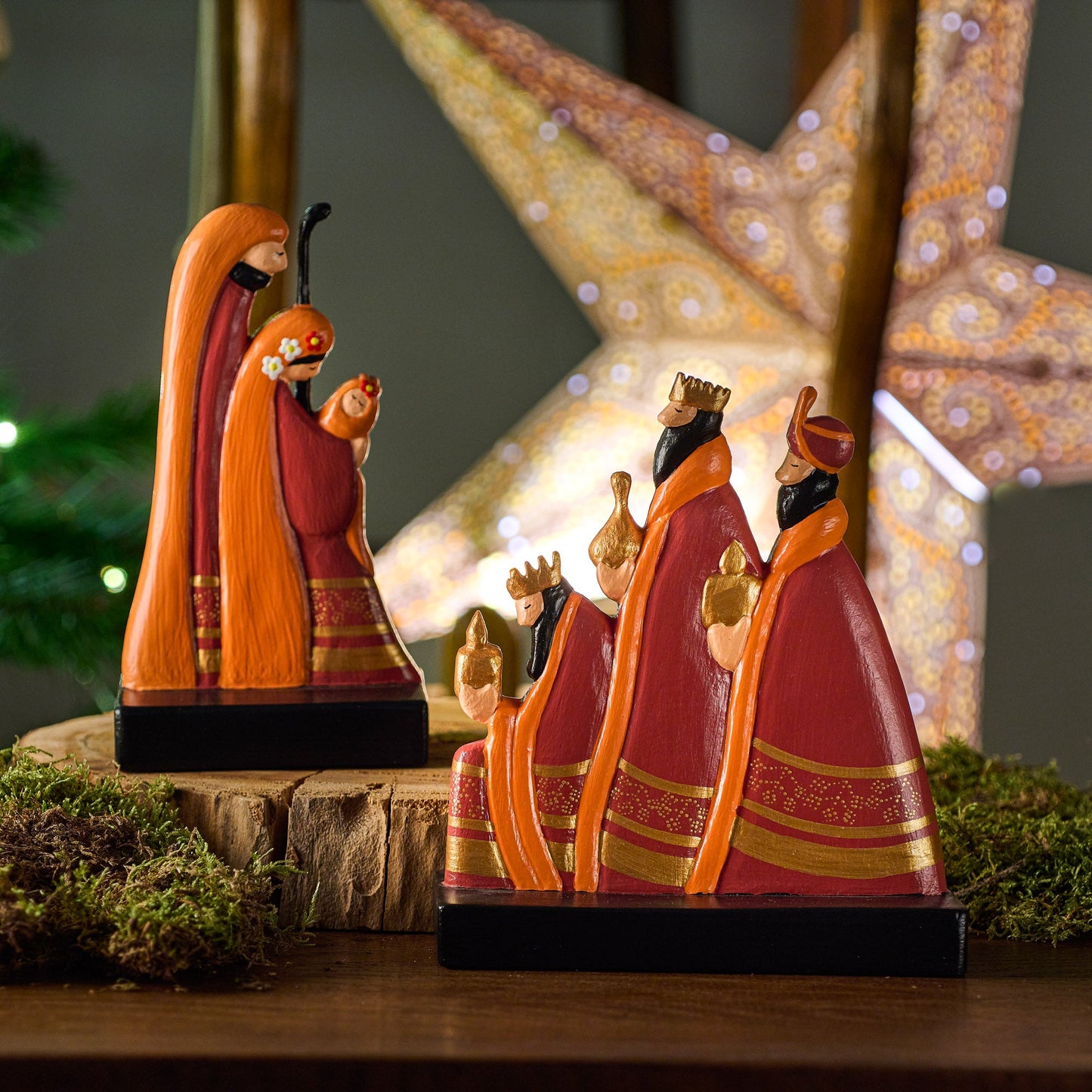 Presepe Inchino dei re magi legno