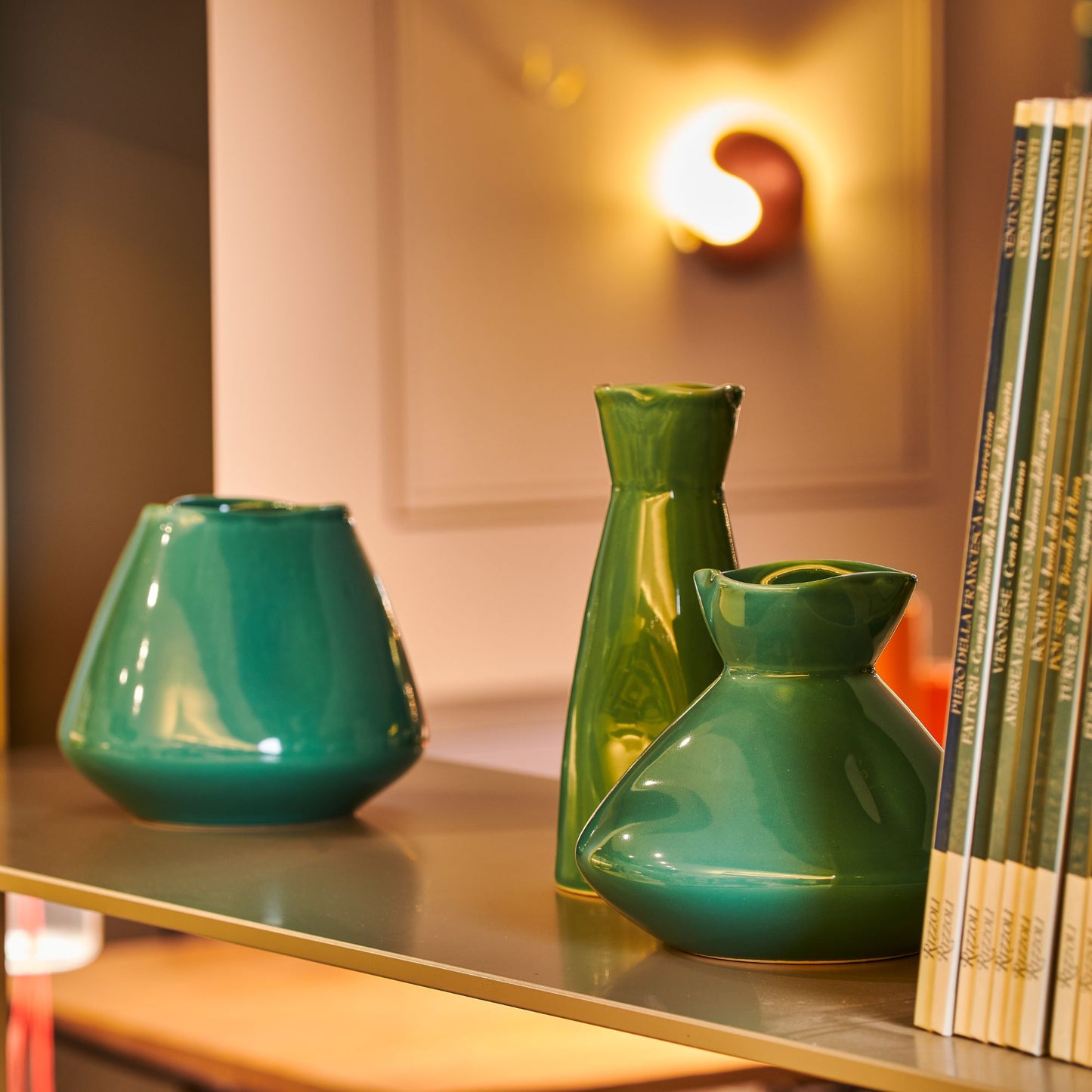 Vaso largo Soft ceramica acquamarina