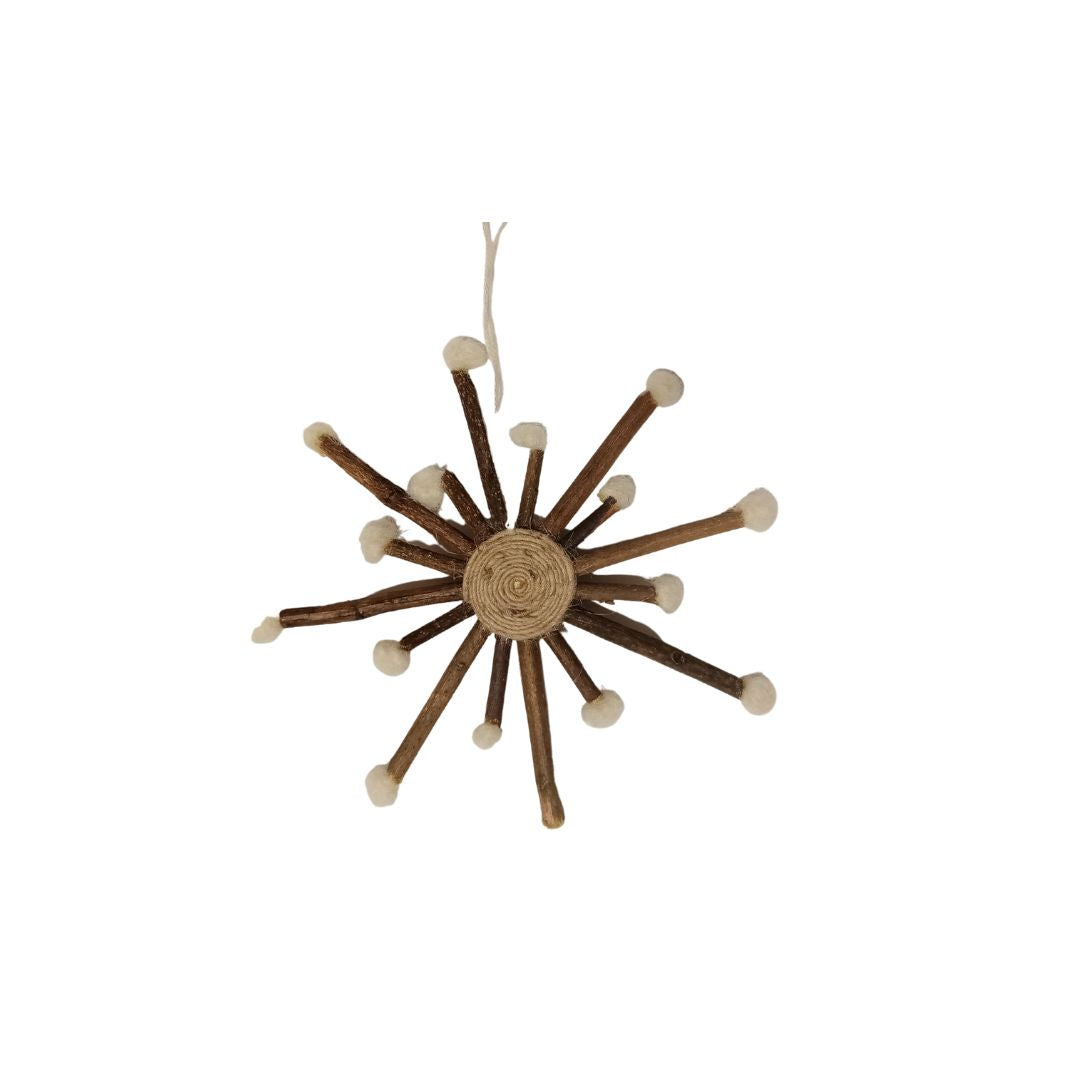 Addobbo Wooden Cristal legno e feltro