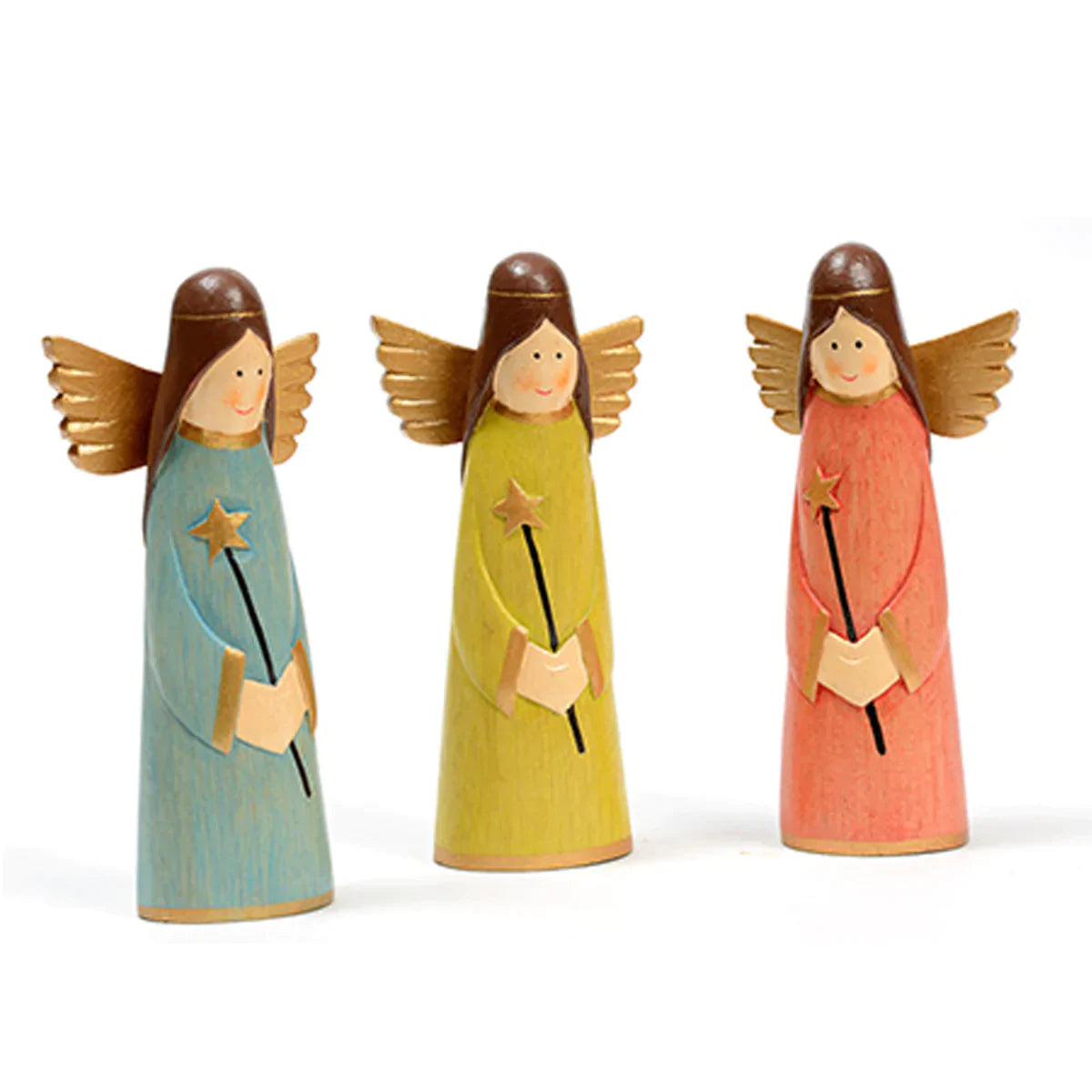 Angelo ali d'oro legno