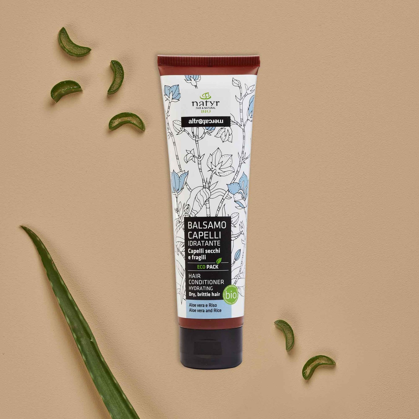 Balsamo capelli idratante aloe e riso - bio | 150 ml