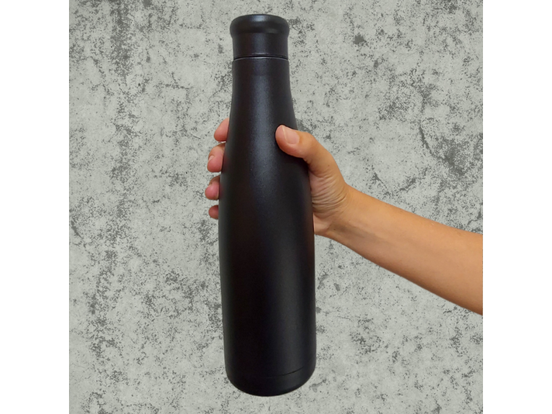 5 borracce 550 ml nero polvere personalizzabili