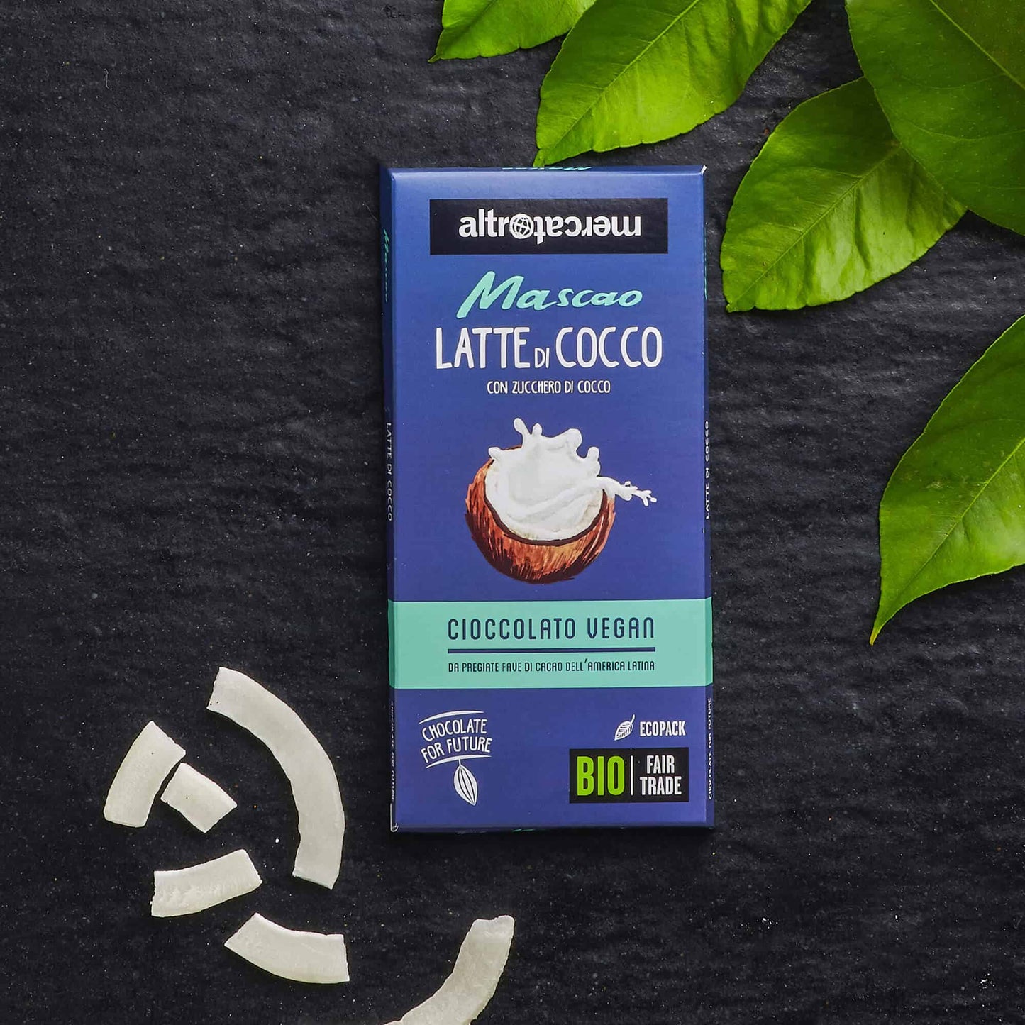 Cioccolato Mascao fondente al latte di cocco - bio | 80 g