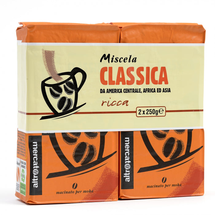Caffè miscela classica bipack macinato moka | 2 x 250 g