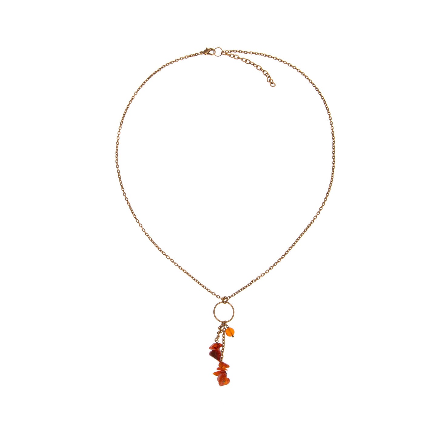 Collana Rugiada ottone e corniola