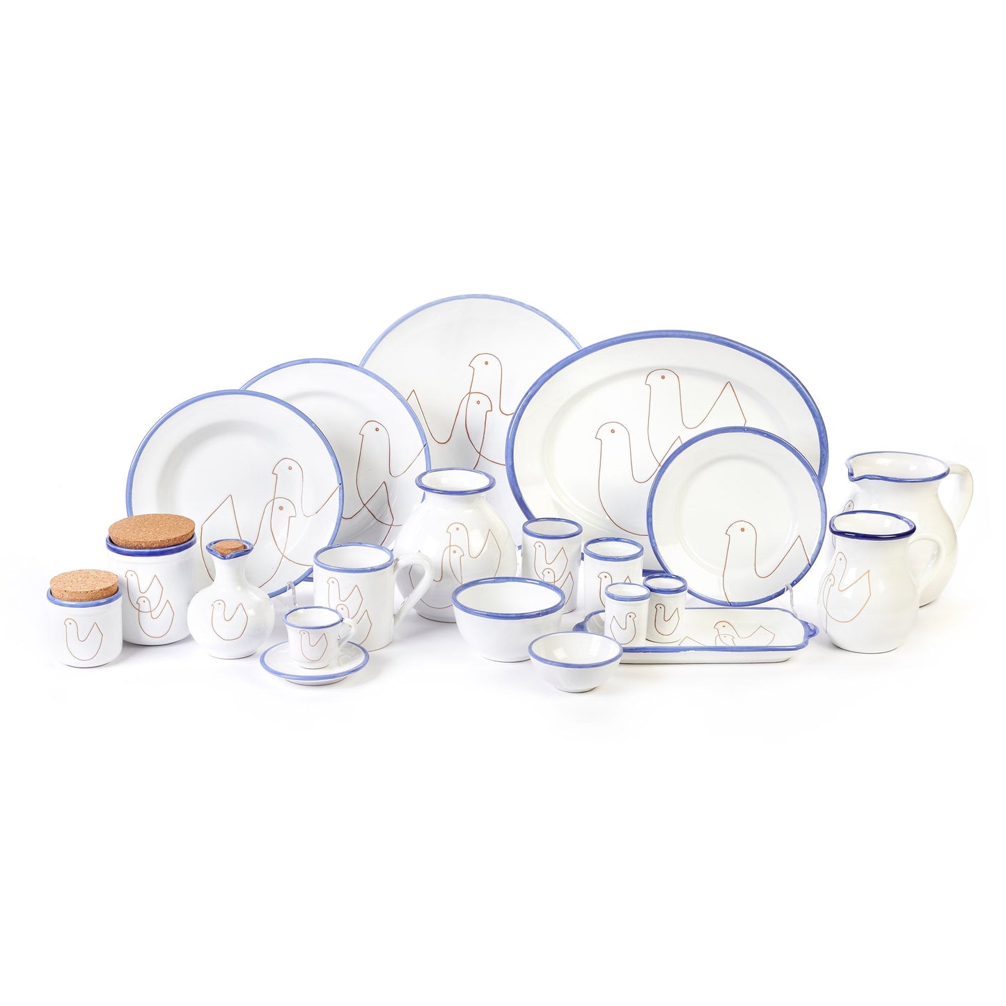 Barattolo Pavoncelle ceramica