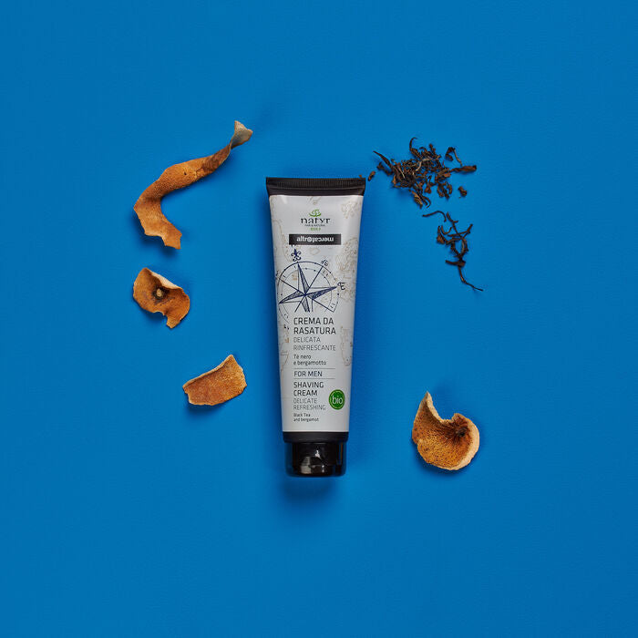 Crema da rasatura delicata tè nero e bergamotto - bio | 150 ml