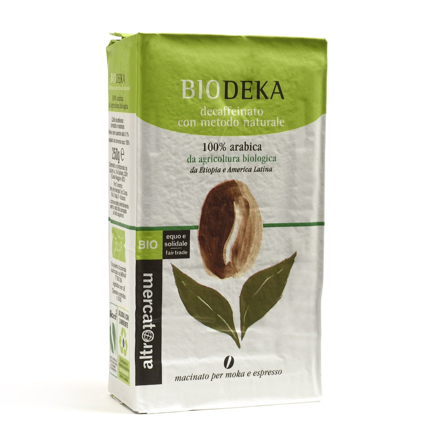 Caffè 100% arabica decaffeinato macinato bio | 250 g