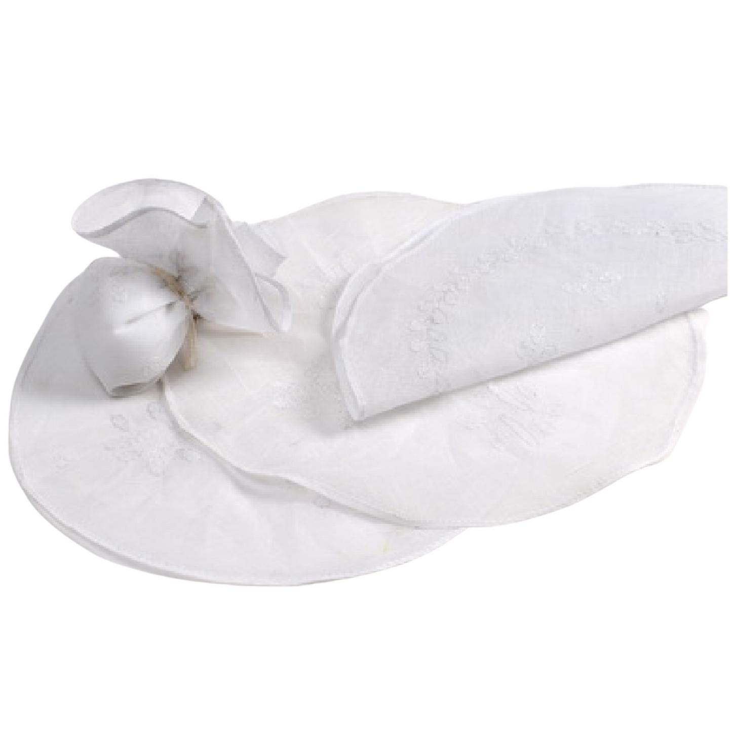 Kit 6 fazzoletti tondi cotone ricamato