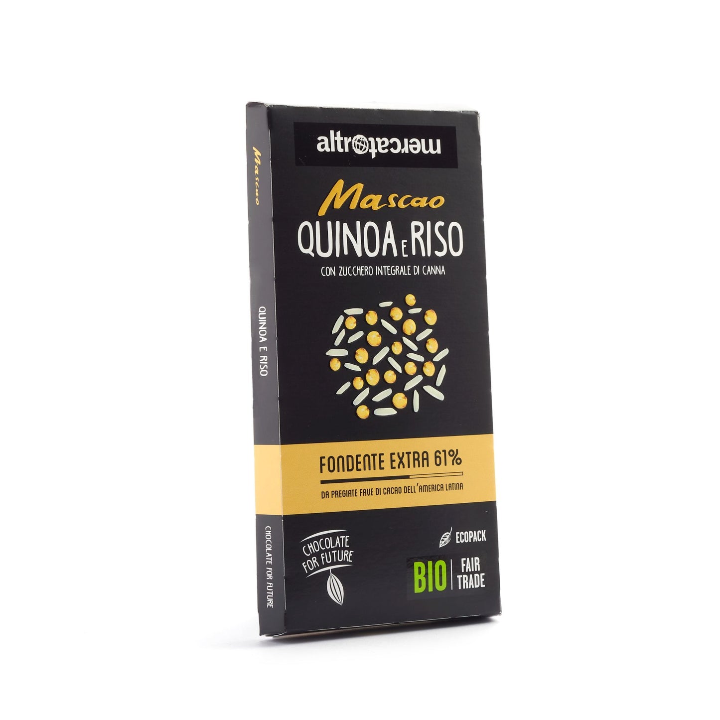 Cioccolato Mascao fondente extra con quinoa e riso - bio | 80 g