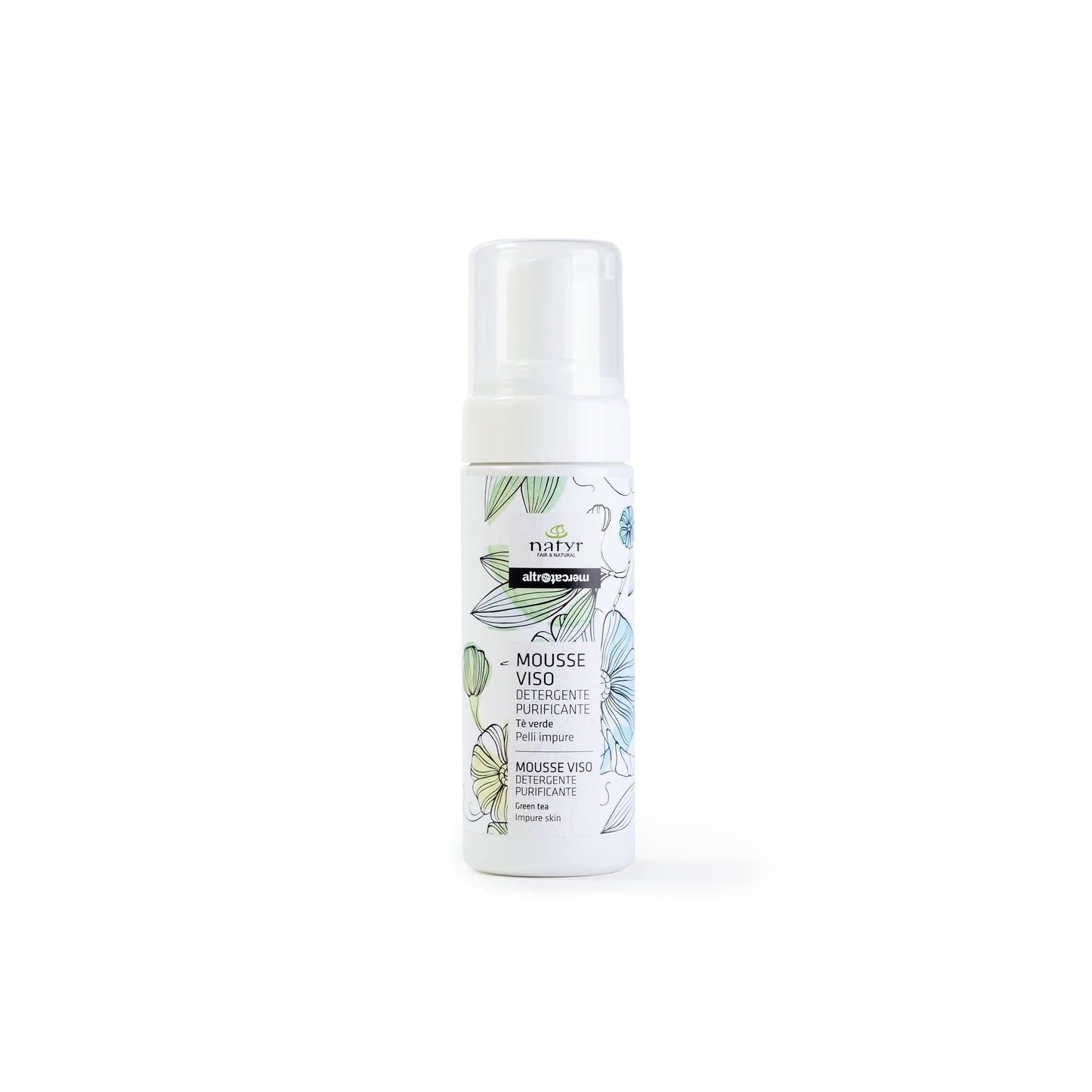 Mousse viso detergente purificante Tè verde | 150 ml