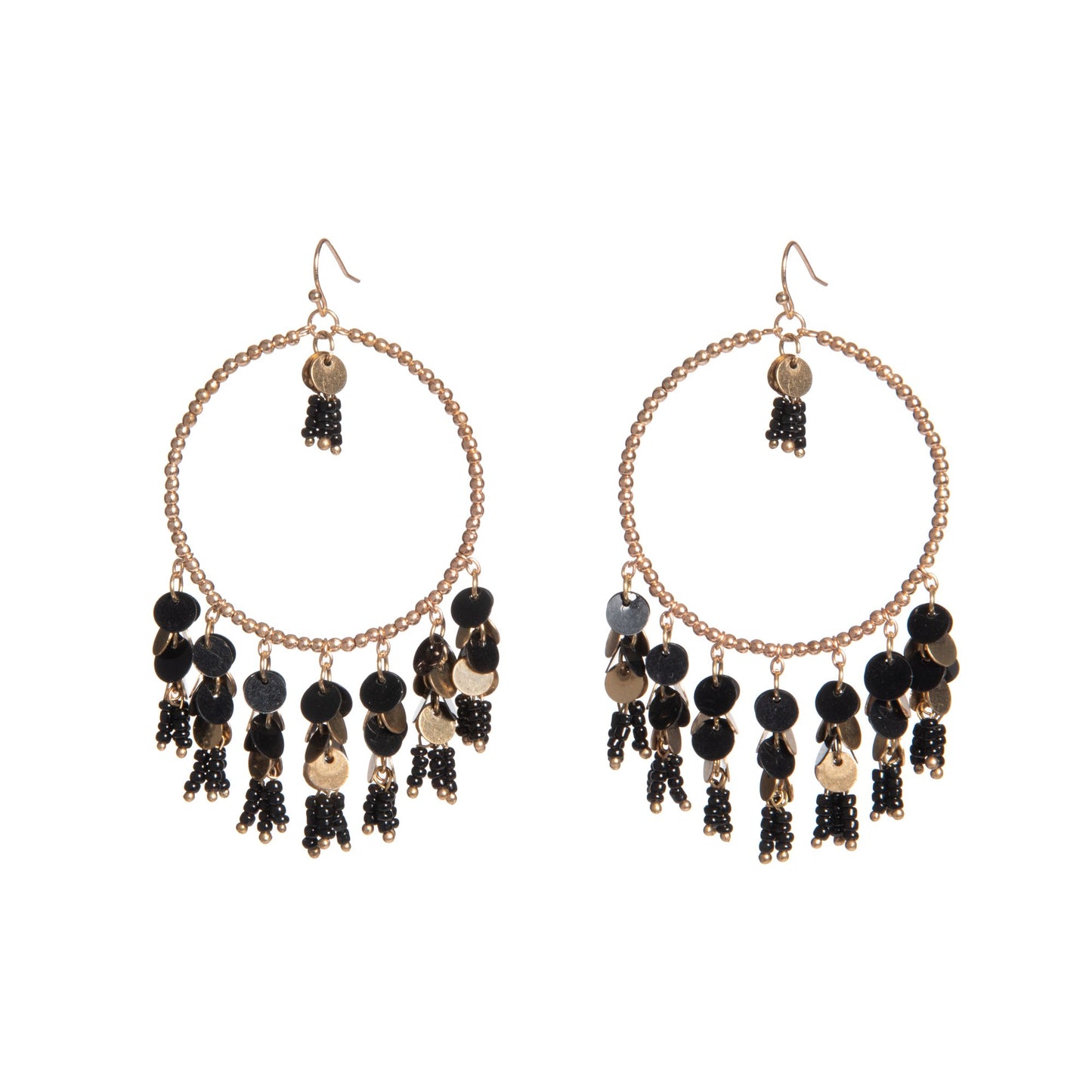 Orecchini Picasso ottone e perline