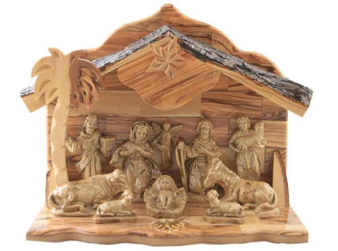 Presepe Carillon legno di ulivo