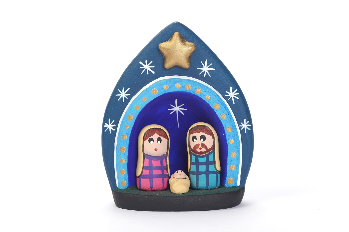 Presepe Tartan sotto le stelle terracotta