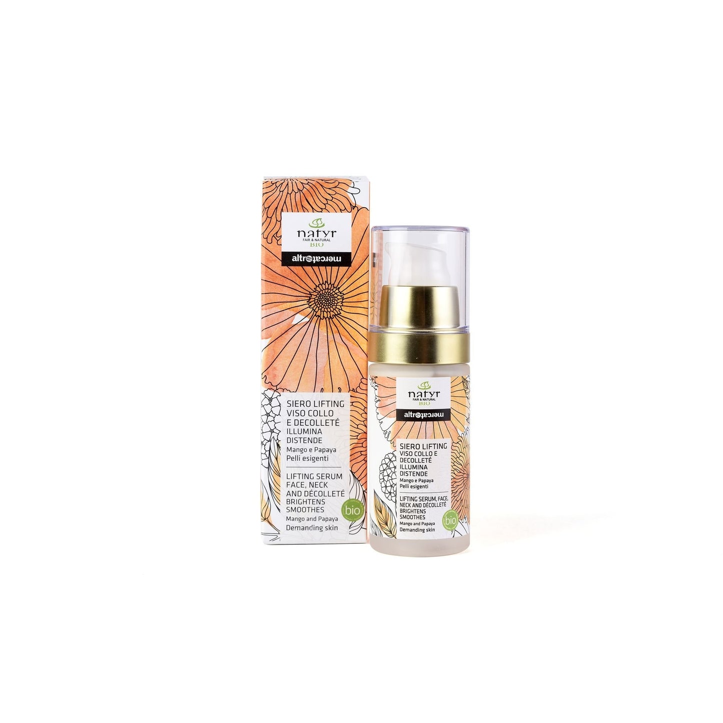 Siero lifting viso collo dècolletè Mango e papaya- bio | 30 ml