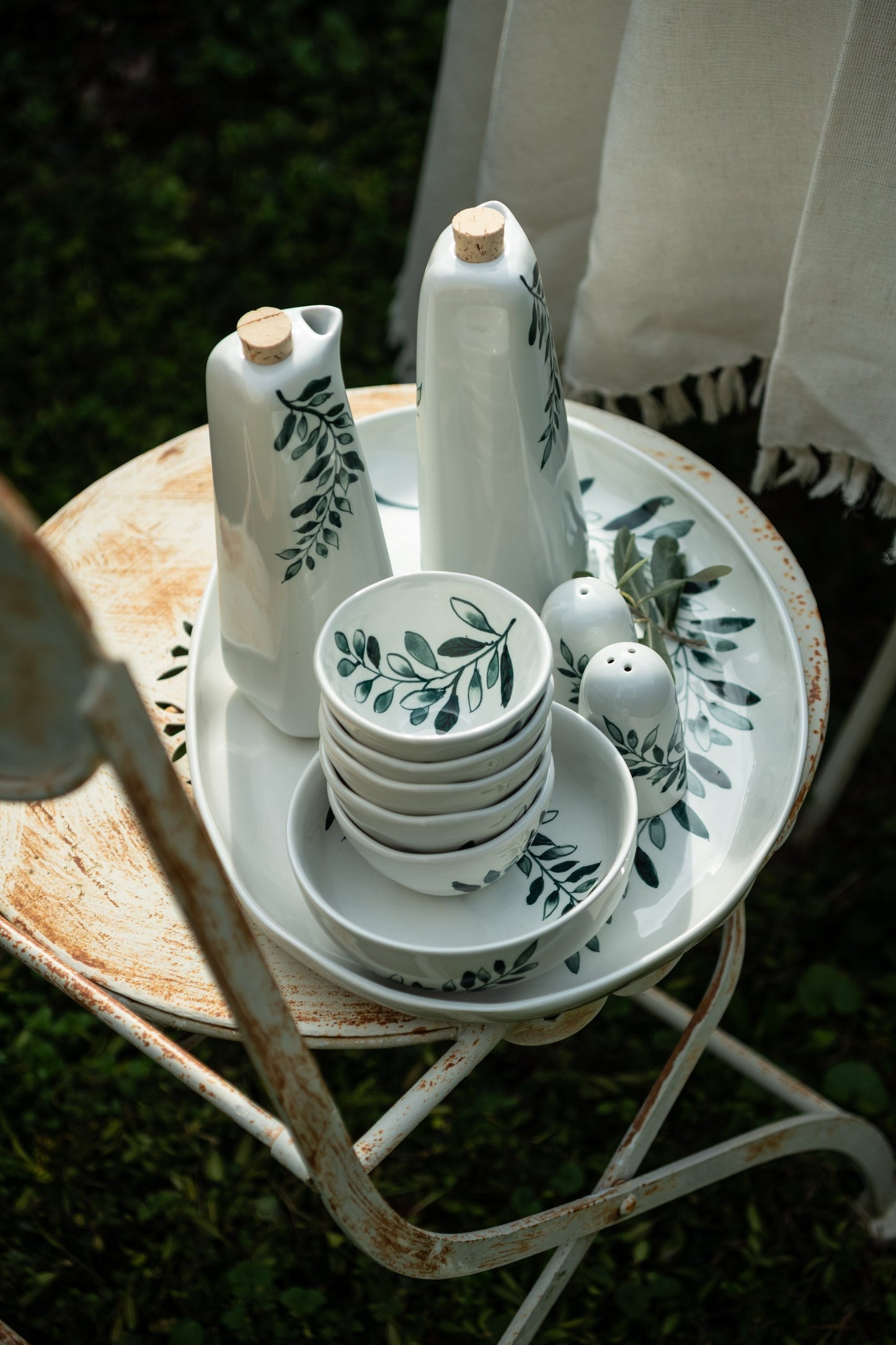 Piatto da portata/vassoio Ulivo ceramica