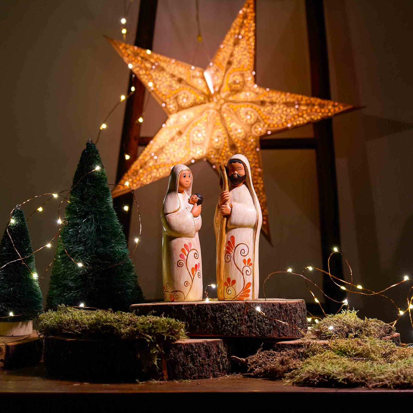 Presepe Tuniche Floreali ceramica