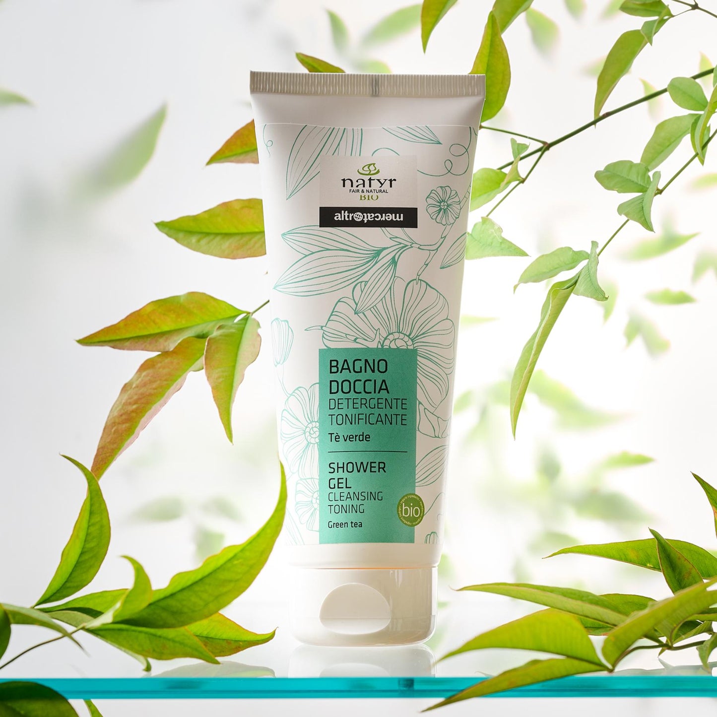 Bagnodoccia detergente tonificante tè verde - bio | 200 ml