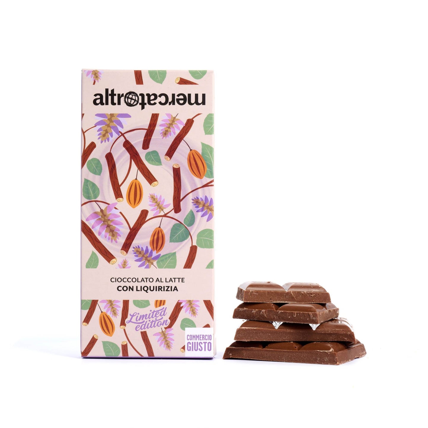 Cioccolato al latte con liquirizia 100 g + calamita